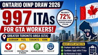 Ontario OINP Draw 2026: 997 ITAs for GTA Workers | New PR Updates 🇨🇦 #latest #ontario #facts #news