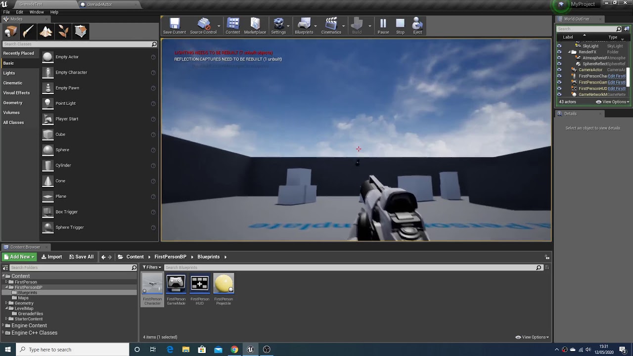 Final Basic Grenade Test for project Cosmic Force