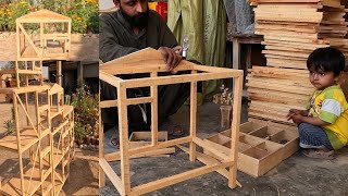 Amazing Skills of Making Beautiful Wooden Bird Cage | How To Make Beautiful Wooden Cage For Birds