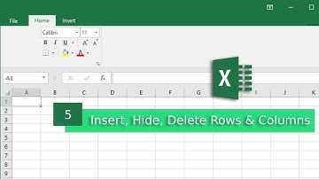 Part.3 How to insert, hide, delete row and column in Ms. Office Excel.