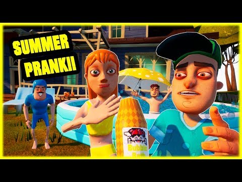 bubble-summer-family-pool-prank!!!---hello-neighbor-mod