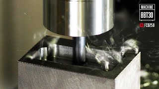 Drilling & grooving with 1000 mm/min, with a non-chattering end mill! #cnc #machine #engineering