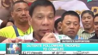 NewsLife: Duterte followers trooped to COMELEC || Oct. 15, 2015