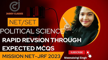 NTA UGC NET/SET 2023 I Rapid Revision through Expected MCQs on Political Science Part 1