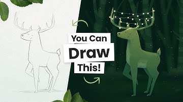 How To Draw This *viral* Deer Illustration 🌱 Easy Procreate Tutorial