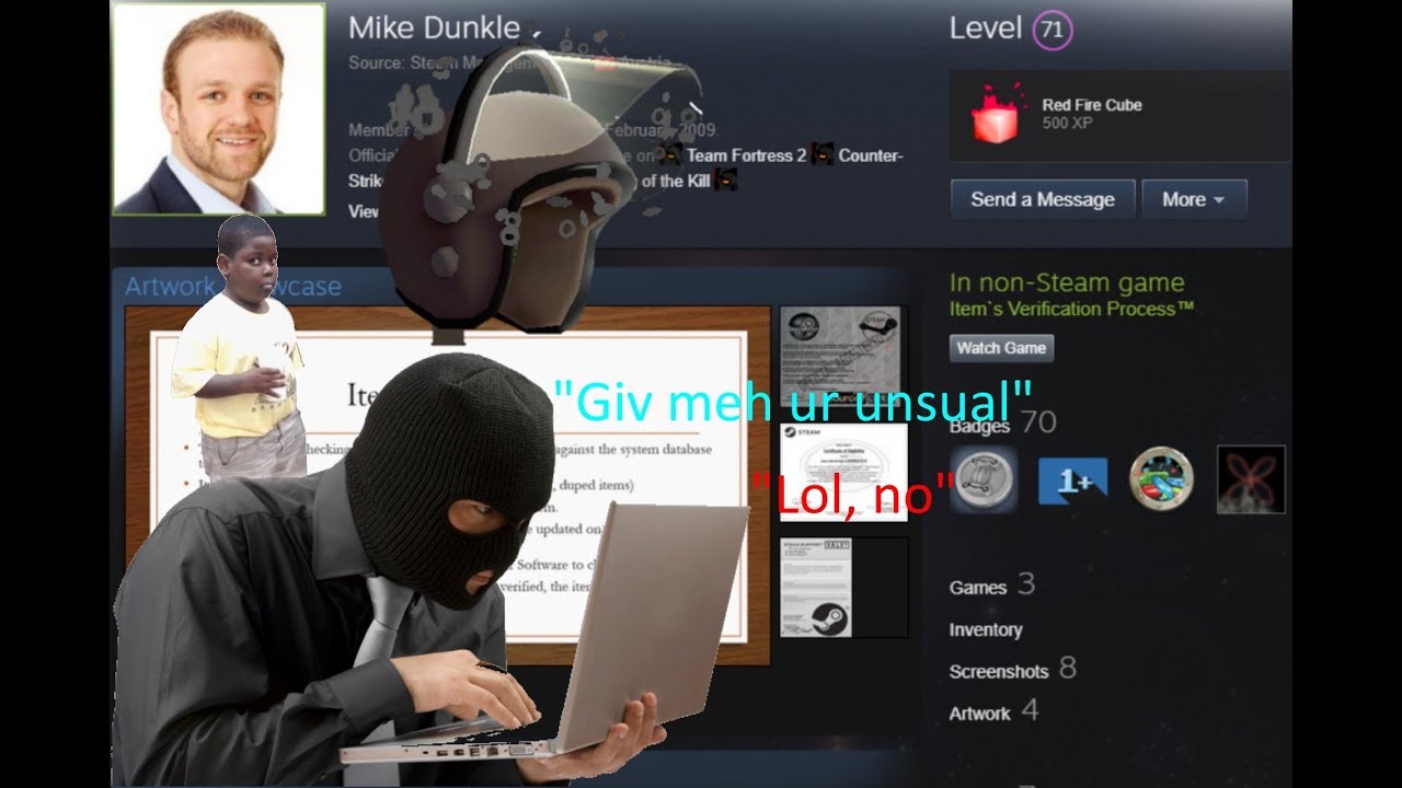 FAKE STEAMREP AND HIS FRIEND TRY TO SCAM ME OUT OF 10 KEYS!