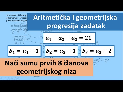 Aritmetička i geometrijska progresija zadatak