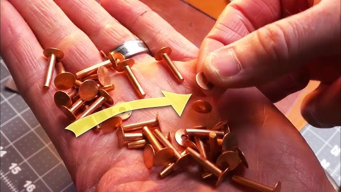 16 Tubular & Saddler's Copper Rivets - Leather Work For Beginners 