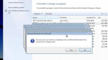 Uninstall Efficient Reminder Free 3.55