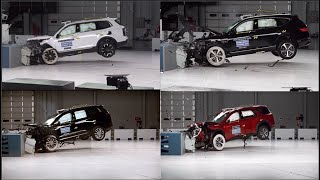 MidSize SUV Crash Test 2024 : Telluride - GV80 - XT6 - Pathfinder | IIHS Crash Test Videos