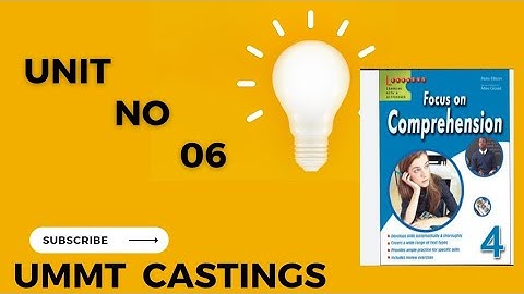 Focus on Comprehension (Unit#6) solved notes  #youtube #ummtcastings #new