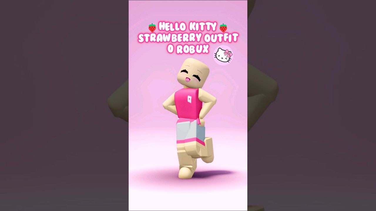 0 ROBUX HELLO KITTY STRAWBERRY OUTFIT 
