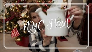 🎄🎄NEW YORK CITY CHRISTMAS HAUL🎄🎄//RAE DUNN, ANTHROPOLOGIE, HOME GOODS//TRADER JOE’S HAUL