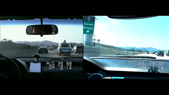 Driving 405 freeway North, 1988 vs 2022