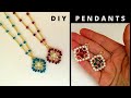 ELEGANT QIUCK EASY beading pattern. Pendants making tutorial. DIY Jewelry.