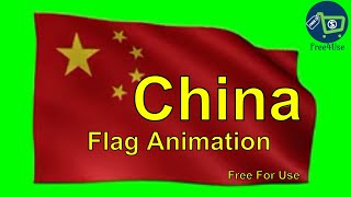 China Flag Green Screen #3   หน้าจอสีเขียวฟรี   Free4Use Animation screenshot 4