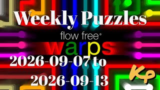 Flow Free Warps - Weekly Puzzles - Rainbow Challenge - 2026-09-07 to 13 - September 7th to 13th 2026 screenshot 3
