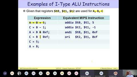 3.2 Immediates and Shift Instructions