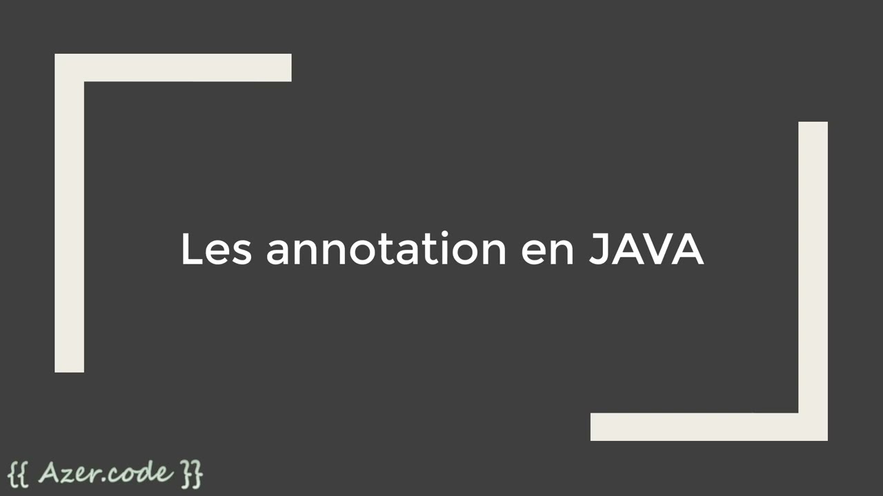 8.2  les annotations en Java