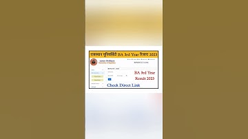 ba final result announced#ba part-3 result university of Rajasthan # result के लिए comment करे #