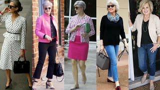 Stylish over 40-50 years ladies office wear summer outfit ideas #2020