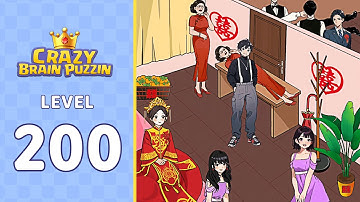 Crazy Brain Puzzle Level 200 Wedding gate-blocking