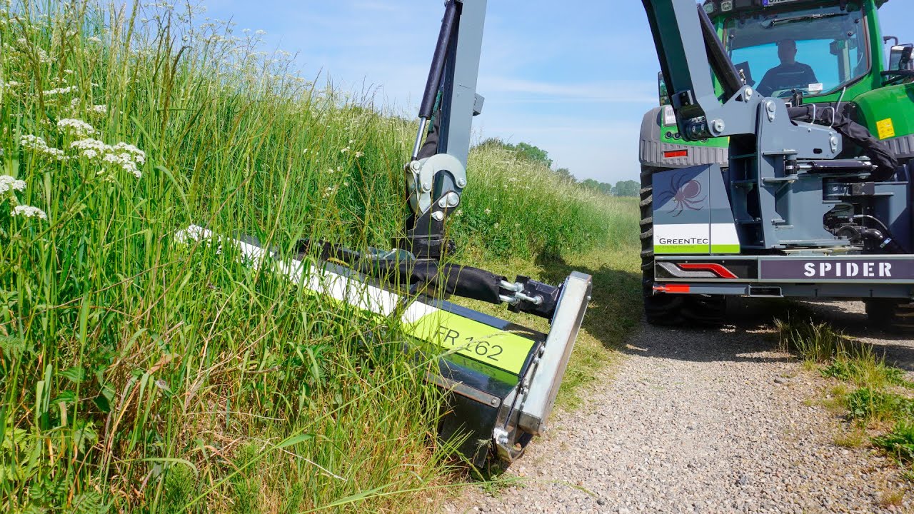 Hydraulic Flail Mower For Tractor GreenTec FR 162 YouTube
