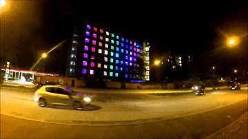 RGB window matrix light show - Rainbow Chasing