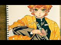 【鬼滅の刃】我妻善逸　描いてみた【アナログ】