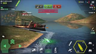 [Battle of Warships] FS Super Alsace VS double Uss Mahan ! screenshot 4
