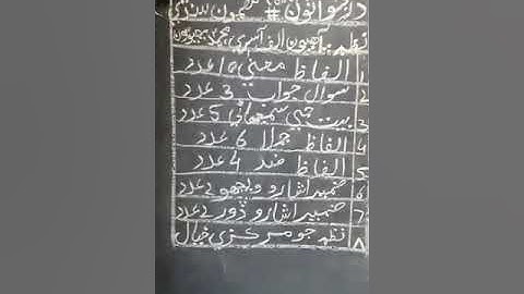 Class 8 Sindhi lecture 1,2,3,4 week 9