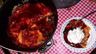 Summer Outdoor Cooking! Campfire Cast-iron Cobbler Recipe
