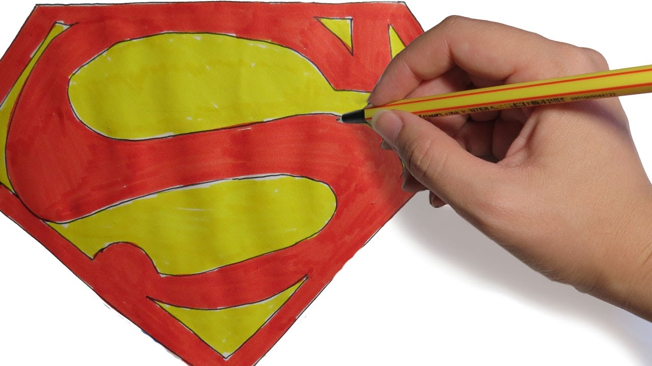 COMO DIBUJAR EL ESCUDO DE SUPERMAN: facil paso a paso - YouTube