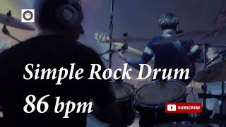 Video thumbnail of "Simple Rock Drum Groove - 86 bpm - HQ"