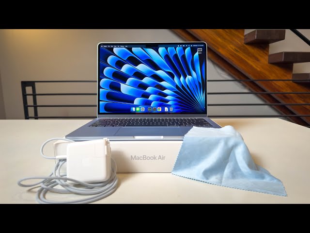 M4 MacBook Air Sky Blue Unboxing and First Impressions - YouTube