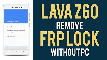 Lava Z60 Frp unlock without PC