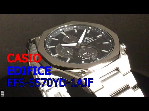 CASIO EDIFICE EFS-S570YD-1AJF 薄型ソーラー時計 - YouTube