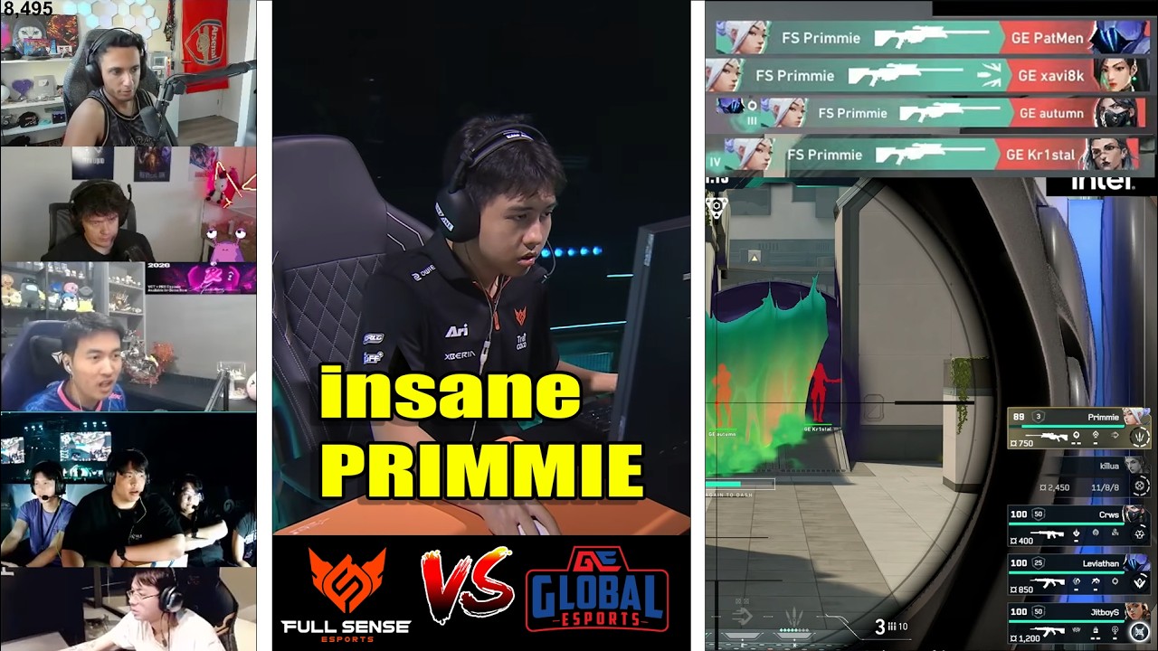 Primmie Monitor Primmie - Streamers React To Primmie INSANE OP 4k Fs vs GE In VCT - YouTube