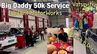 Mahindra ScorpioN 50K Service | Jubilant Motorworks | Bargad Pooja & Manish Birthday | Roving Couple