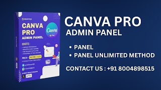 Canva Pro Admin Panel 🖥️ | How To Make Canva Admin Panel | RADONX
