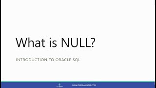 What is NULL? (Introduction to Oracle SQL)