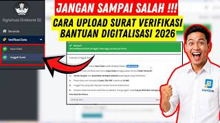 CARA UPLOAD SURAT VERIFIKASI DAN VALIDASI BANTUAN DIGITALISASI 2026 | TERBARU - MUDAH