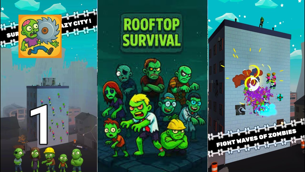 Zombie Rooftop Rooftop Survival - Best Setup to beat Lvl 30 - Zombie TD - YouTube