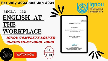 BEGLA - 136(English At the workplace)IGNOU solved assignment for July 2023 and Jan 2024 complete pdf