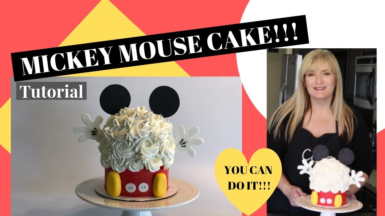 How to make a MICKEY MOUSE CAKE l Smash cake l Tutorial - YouTube