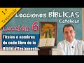 Títulos o nombres de cada libro de la Biblia o Testamento -Lecciones Bíblicas - Padre Arturo Cornejo