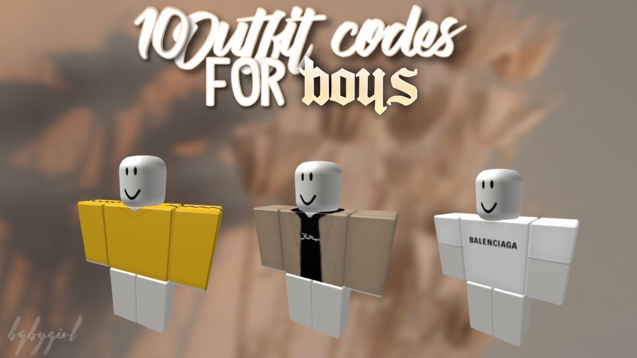 Roblox Boys Codes By Depressed Child