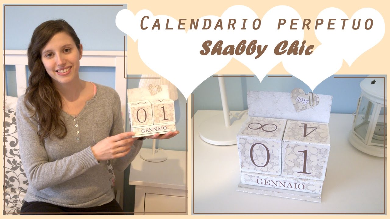 Diy Calendario Perpetuo Shabby Chic Youtube