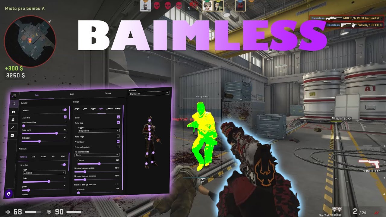Playing CS:GO With BAIMLESS.COM | GREEN TRUST FIXED - YouTube