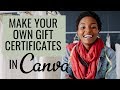 How to make your own gift certificate  canva tutorial